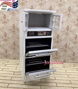 1/12 Dollhouse Miniature Wooden Microwave Oven Set Cabinet Kitchen Furniture - Picture 1 of 8