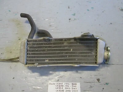 GENUINE Honda 1996 - 2002 CR80R / 2003 - 2004 CR85R radiator 19000-GBF-840 / 830 - Image 1 of 4
