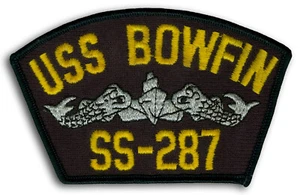 US Navy SS-287 USS Bowfin Submarine Cap Patch Iron-On (a) - Picture 1 of 1