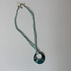 Lia Sophia New Multi Strand Necklace Blue Pendant Pretty - Picture 1 of 4