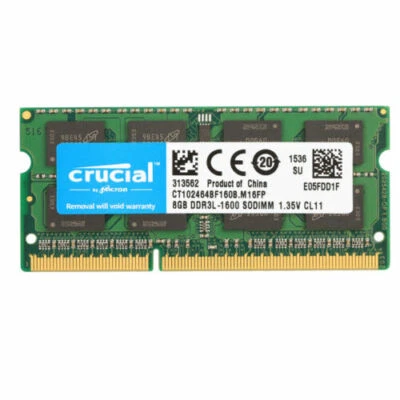 CRUCIAL 8GB DDR3L 1600 PC3-12800 Laptop SODIMM 204-Pin Memory RAM DDR3L 1x 8G - Image 1 of 4