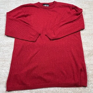 Sag Harbor Pullover Damen 2X Rot Metallic Strickpullover Vintage Weich Urlaub - Bild 1 von 8