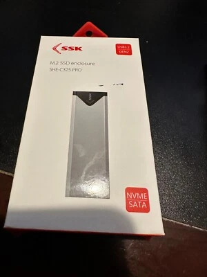 SSK SHE-C325 PRO M.2 NVME SATA SSD Solid State Drive Enclosure Adapter - Image 1 of 4