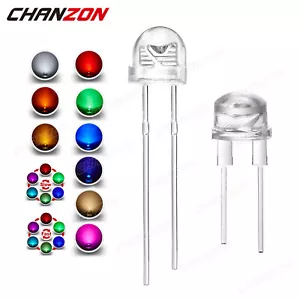 50/100 Stck. 5 mm 8 mm LED Emissionsdiode Strohhut RGB Rot Grün Blau Weiß Zum Selbermachen Leiterplatte - Bild 1 von 10