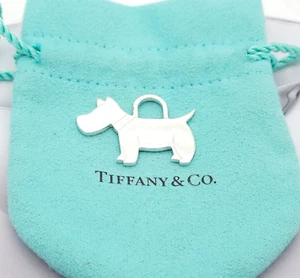 Tiffany & Co. Scottie Hund Charm Anhänger in 925 Sterling Silber mit Etui - Bild 1 von 8