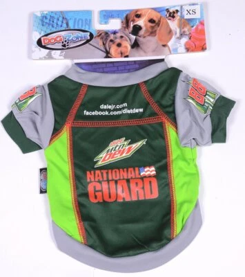 Dale Earnhardt, Jr. NASCAR Green Dog Sports Jersey NATIONAL GUARD Pet Shirt