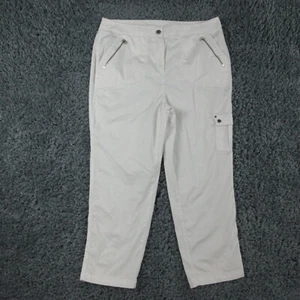 Chico's Pants Womens 1 US S/8 White Zippered Cargo Pockets Tapered Crop 32x23* ' - Picture 1 of 14