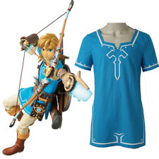 The Legend of Zelda Breath of the Wild Link cosplay Shirt costume Blue Tshirt