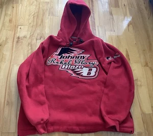 Vintage Johnny Blaze Rebel Glory Red Hoodie 2XL Heavy embroidered RARE - Picture 1 of 5