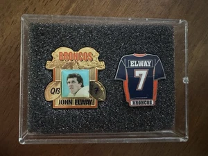 Vintage Denver Broncos John Elway #7 spille cappello bavero da collezione NFL lotto di 2 - Foto 1 di 2