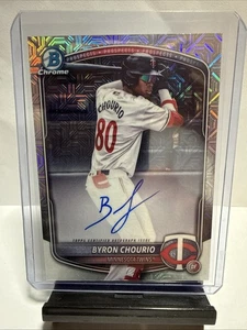 2025 Bowman Byron Chourio Chrome Prospect Auto Mega Box Refractor #BMA-BC Twins - Bild 1 von 9