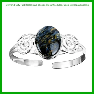 Thanks Giving Day Deal Natural Pietersite Bangle Bracelet 925 Sterling Silver - Picture 1 of 7