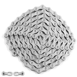 Waziaqoc 10 Gang Fahrradkette1/2′′×11/128′′ 116 Glieder Carbonstahl Fahrradkette - Bild 1 von 7