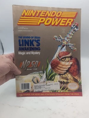 Nintendo Power Magazine Vol 50 The Legends of Link's Awakening w/ Poster & Cards - Image 1 of 4