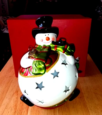 OC Luminary Frosty Snowman 圣诞家居反射灯假日 2011 装饰 — 第 1/4 张图片