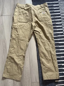 Carhartt Herren Größe 38x30 hellbraun robust Flex Relaxed Fit Canvas Arbeitshose 5-Pocket - Bild 1 von 3
