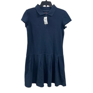 NWT New Cat & Jack Girls XXL (18) Short Sleeve Collared School Uniform Dress - Picture 1 of 4