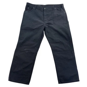 Dickies Mens Work Pants Size 42x30 Straight Leg Relaxed Black Workwear Classic - Picture 1 of 11