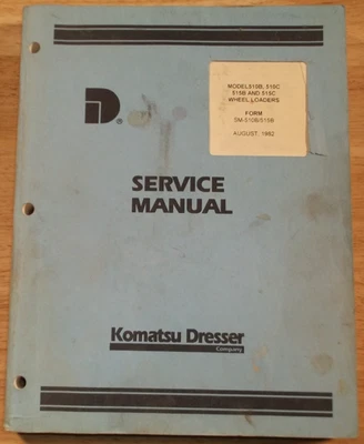 KOMATSU DRESSER 510B 510C 515B 515C MANUAL DE REPARACIÓN TALLER CARGADOR DE RUEDAS Foto 1 de 3