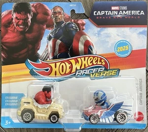 Hot Wheels Racer Verse Marvel Studios RED HULK & CAPTAIN AMERICA New For 2025 - Picture 1 of 2