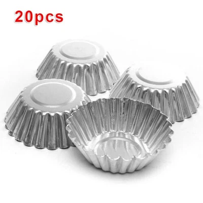 20xEgg Tartina Alluminio Cupcake Torta Biscotti Fiore Stampo Latta Attrezzo - Immagine 1 di 4
