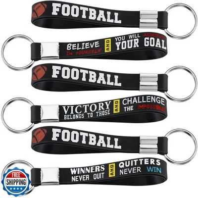 Junkin 36 Piezas Fútbol Fiesta Favores Fútbol Silicona Llaveros Regalo Senio Foto 1 de 4