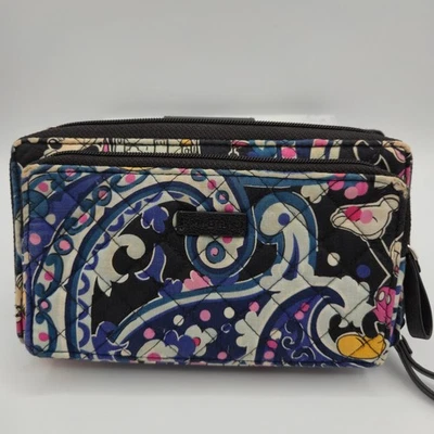Cartera Vera Bradley Disney Parks Mickey Minnie Mouse Azul Paisley SIN CORREA Foto 1 de 4