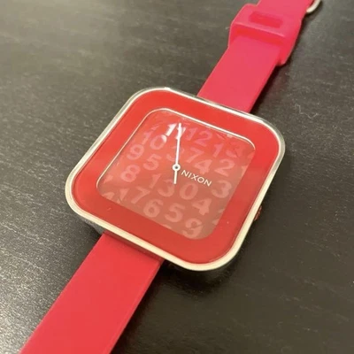 NIXON ROCIO Red Silicone Watch Stylish Analog Quartz Fashion Accessory - Image 1 of 4