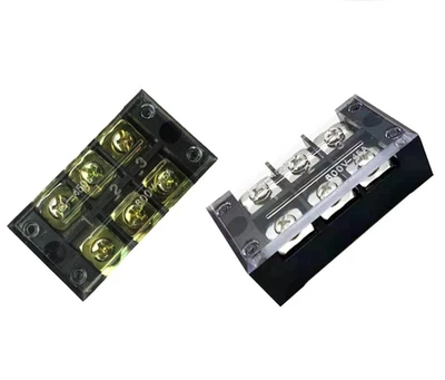 45A Terminal Block 600V Panel Mount Fixed Barrier 3 Position Connector TB-4503 - Image 1 of 4