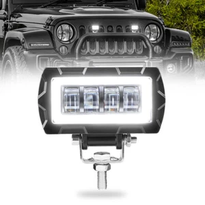 1X 4" pulgadas LED Barra de Luz de Trabajo Lámpara de Conducción Halo DRL Pod Niebla Todo Terreno Camión SUV ATV - Imagen 1 de 11