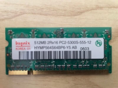 Memoria RAM 1 Modulo 512MB PC2-5300 667Mhz Hynix - Immagine 1 di 2