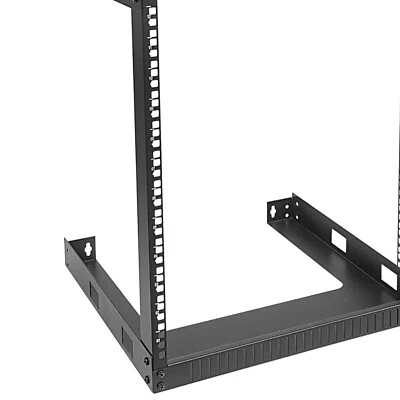 Professional Grade 12U Wall Mount Rack for Servers & Electronics - Black Steel - Image 1 of 4