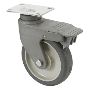Rueda de placa giratoria Albion de 5"" x 1-1/4"" con freno total PCXB05051ST 1-4867 - Imagen 1 de 1
