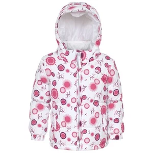 Manteau Blouson avec Capuche Blanc Motifs Roses Trespass Taille 12 / 12 Mois - Picture 1 of 6