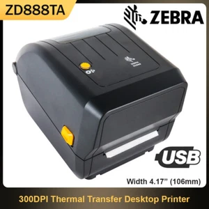 Zebra ZD888TA Desktop Thermal Transfer Label Barcode Printer 300dpi USB - Picture 1 of 8