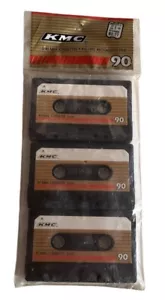 Vintage Kmart KMC 3~90 Minute Cassette Tapes~NIP~4.5hrs Recording Time - Picture 1 of 4
