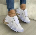 KRE Prime Women Casual Elevator Shoes Chunky Sole Wedge Sneakers