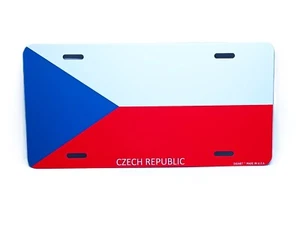 CZECH REPUBLIC FLAG METAL NOVELTY CAR LICENSE PLATE AUTO TAG - Picture 1 of 16