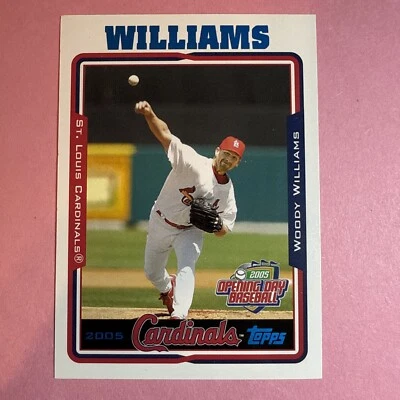 BASEBALL CARD TOPPS 2005 OPENING DAY ST. LOUIS CARDINALS WOODY WILLIAMS - Image 1 of 2
