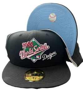 New Era Los Angeles Dodgers 1988 World Series 59FIFTY Fitted Hat Blue UV - 7 1/4 - Picture 1 of 6