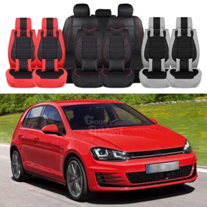 Für VW Golf Autositzbezüge Komplettsatz Auto Sitzbezug Kunstleder Vorne Hinten - Bild 1 von 18