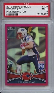2012 Topps Chrome 129 Wes Welker Pink Refractor PSA 9 Mint - Picture 1 of 1