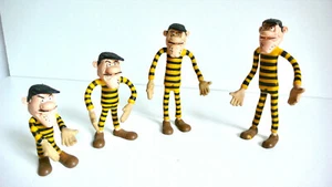 LES 4 DALTONS FIGURINES LUCKY LUKE DARGAUD ÉDITEUR 1984 Ht 16/9 cm BON ÉTAT - Picture 1 of 8