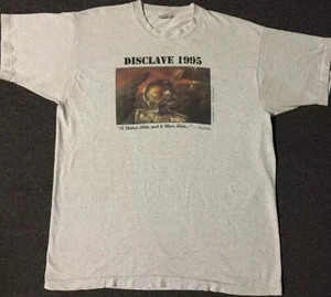 Vtg 90s Disclave Sci Fi Convention Faded Distress Shirt XL Alien Space Grunge 80 - Picture 1 of 19