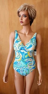 RALPH LAUREN WOMENS *LAUREN* ONE PIECE SWIMSUIT ~ SZ 8 ~ NWT'S 126.00 RETAIL - Picture 1 of 8
