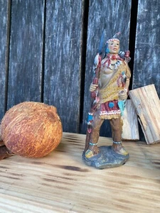 6,5 pulgadas Estatua Nativo Indio Americano Jefe Jefe Santería Yoruba Religión Indio - Imagen 1 de 4