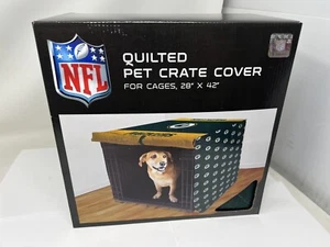 NFL 42" Quilted Pet Crate Cover, Green Bay Packers Large 28" x 42" - Picture 1 of 2