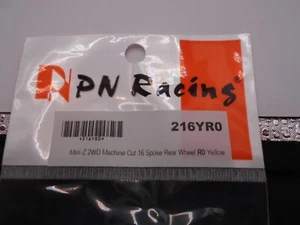 Ruedas PN Racing 216YR0 16 radios negras 2x2 Mini Z Atomic GL Racing - Imagen 1 de 2