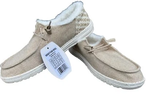 Hey Dude Wendy Women’s Funk Wool  Slip-On Shoes Size W10 Color Beige/White - Picture 1 of 4