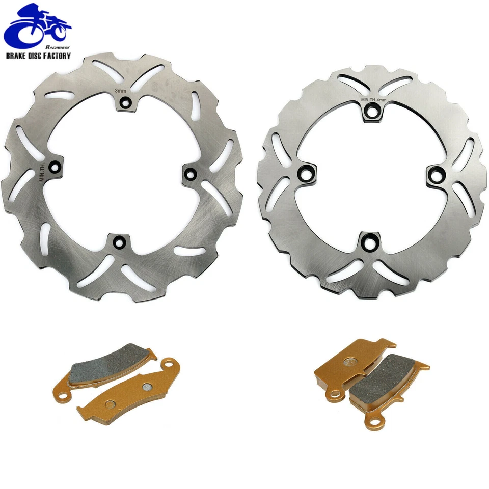 For Honda CR125R Front Rear Brake Discs Rotors Pads CR250R CR500R 1992 1993 1994 - Image 1 of 4
